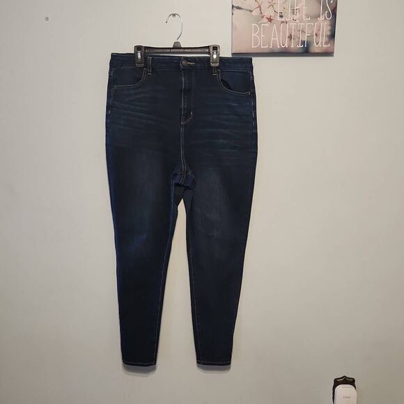 American Eagle Size 16L Curvy Highest Rise 360 Next Level Stretch Jegging Jeans - Picture 1 of 7